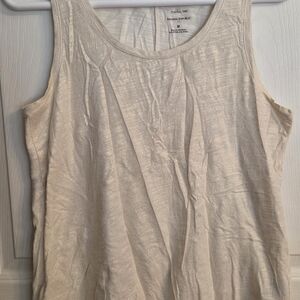 Banana Republic Shimmery Top in Cream